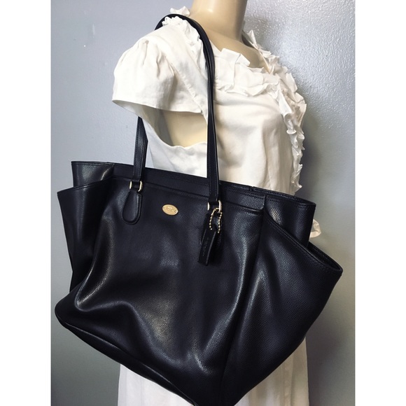 Vintage Rare Coach Large Black Tote Bag